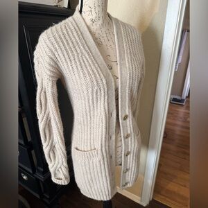 Banana Republic Ivory Knit Cardigan